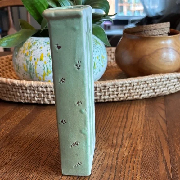 Ceramic Green Bird Wall Vase - Picture 7 of 9